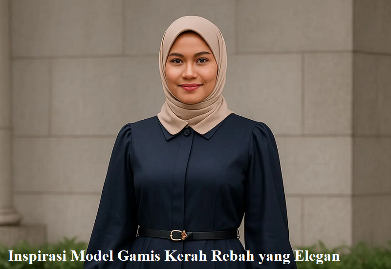 Model Gamis Kerah Rebah