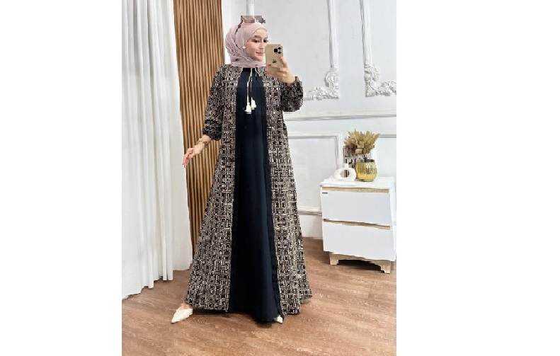 Gamis Batik Cardigan